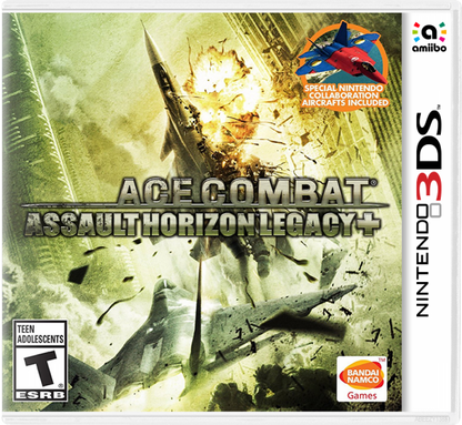 Ace Combat: Assault Horizon Legacy+ cover art for Nintendo 3DS (3DS) flight combat simulation video game