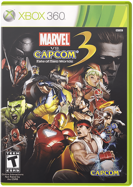 Marvel Vs. Capcom 3: Fate of Two Worlds cover art for Xbox 360 (X360) video game