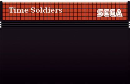 Time Soldiers Sega Master System SMS for arcade run and gun shooter video game fans featuring time travel action side scrolling combat historical battlefields enemy soldiers weapon upgrades power ups challenging stages boss battles and classic Sega Master System gameplay collectible retro gaming appeal game cartridge
