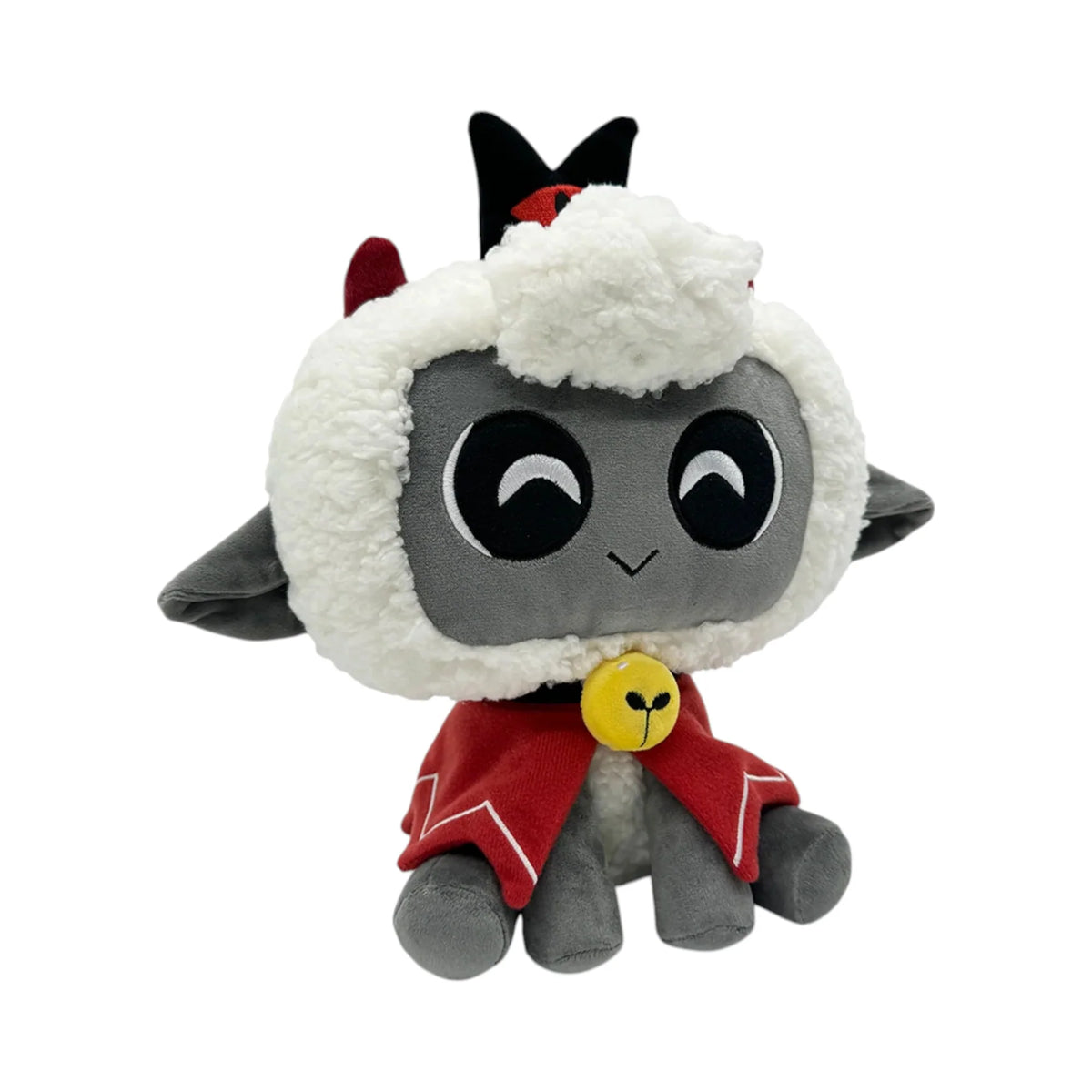 Cult of the Lamb Lamb Sit 9 Inch Plush collectible character plush featuring the adorable Lamb from Cult of the Lamb soft plush design seated sitting pose 9 inch size detailed character styling video game collectible display item and pop culture gaming collectible appeal right side