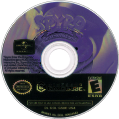 Spyro: Enter the Dragonfly [Player's Choice] disc art for GameCube (GC) video game