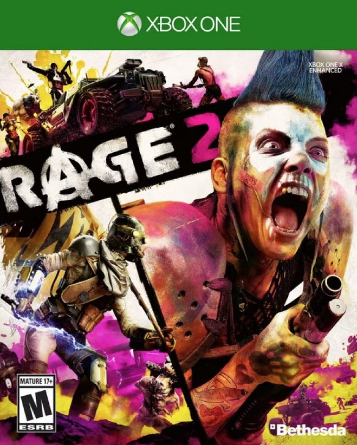 Rage 2 – Xbox One (XONE) cover art for post-apocalyptic first-person shooter video game