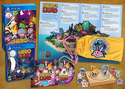 Heroland [Knowble Edition] – PlayStation 4 (PS4) video game cover image, colorful role-playing adventure published by XSEED Games