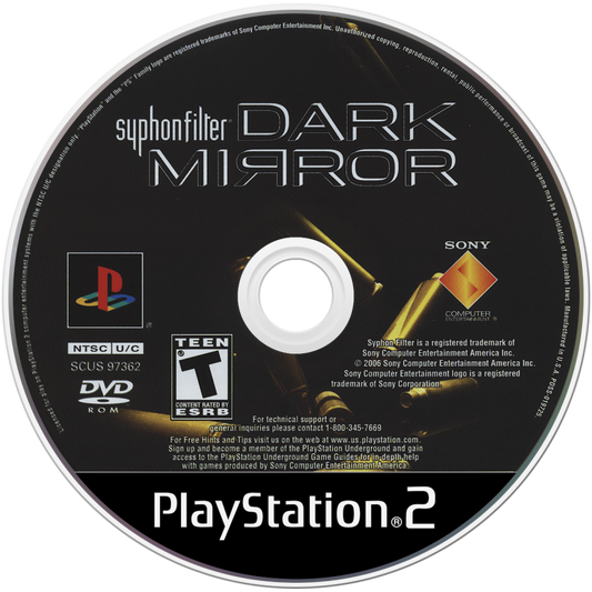 Syphon Filter Dark Mirror PlayStation 2 PS2 for action stealth video game fans featuring tactical espionage gameplay third person shooter combat covert operations stealth missions realistic weapons cinematic storytelling special agent action immersive military adventure collectible gaming appeal game disc