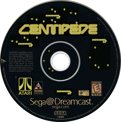 Centipede Sega Dreamcast for arcade shooter retro video game fans featuring fast paced insect blasting colorful arcade action precision shooting challenging levels classic Atari gameplay high score chasing collectible gaming appeal disc