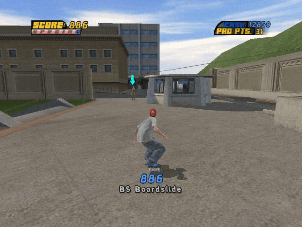 Tony Hawk's Pro Skater 4 Xbox inspired design featuring skateboarding sports action aesthetic legendary pro skaters massive trick combos open level exploration street and vert skating culture fast paced arcade gameplay nostalgic extreme sports presentation gameplay 