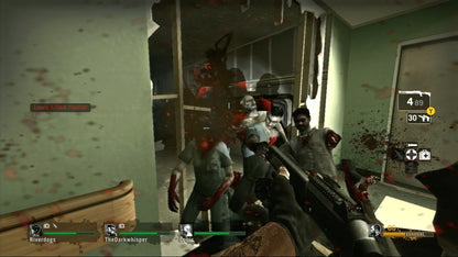 Left 4 Dead [Game of the Year][Platinum Hits] gameplay for Xbox 360 (X360) cooperative zombie survival first-person shooter video game