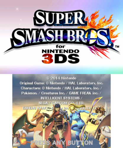 Super Smash Bros. for Nintendo 3DS [PAL Import] gameplay for Nintendo 3DS (3DS) fighting video game