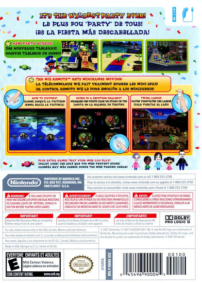 Mario Party 8 – Nintendo Wii (Wii) party board mini-game multiplayer video game back of case