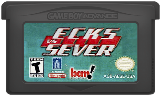 Ecks vs Sever Game Boy Advance GBA video game featuring first person shooter gameplay tactical combat weapon action enemy encounters mission based gameplay stealth objectives and action packed levels classic handheld gaming retro video game collection collectible gaming appeal cartridge