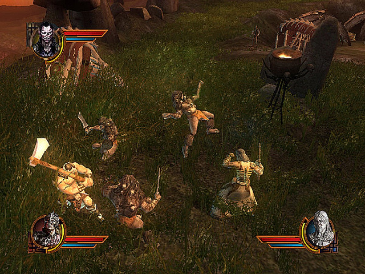 Gauntlet: Seven Sorrows gameplay for PlayStation 2 (PS2) dark fantasy action RPG hack-and-slash video game