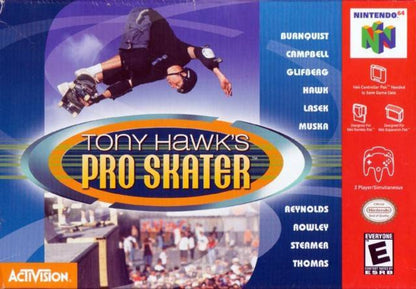 Tony Hawk's Pro Skater cover art for Nintendo 64 (N64) video game