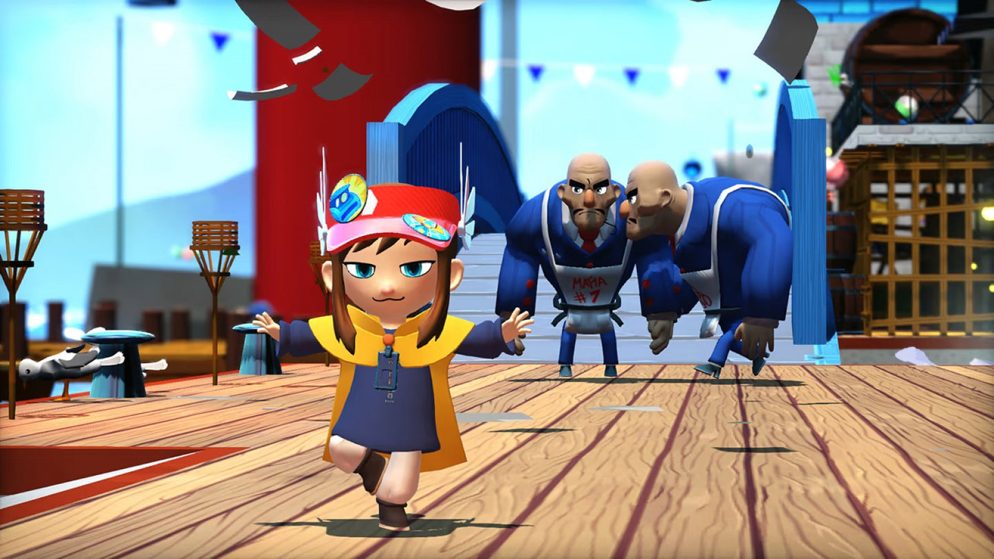 A Hat in Time for Nintendo Switch 3D platformer adventure game featuring Hat Kid colorful worlds collectible time pieces platforming challenges and cartoon style gameplay