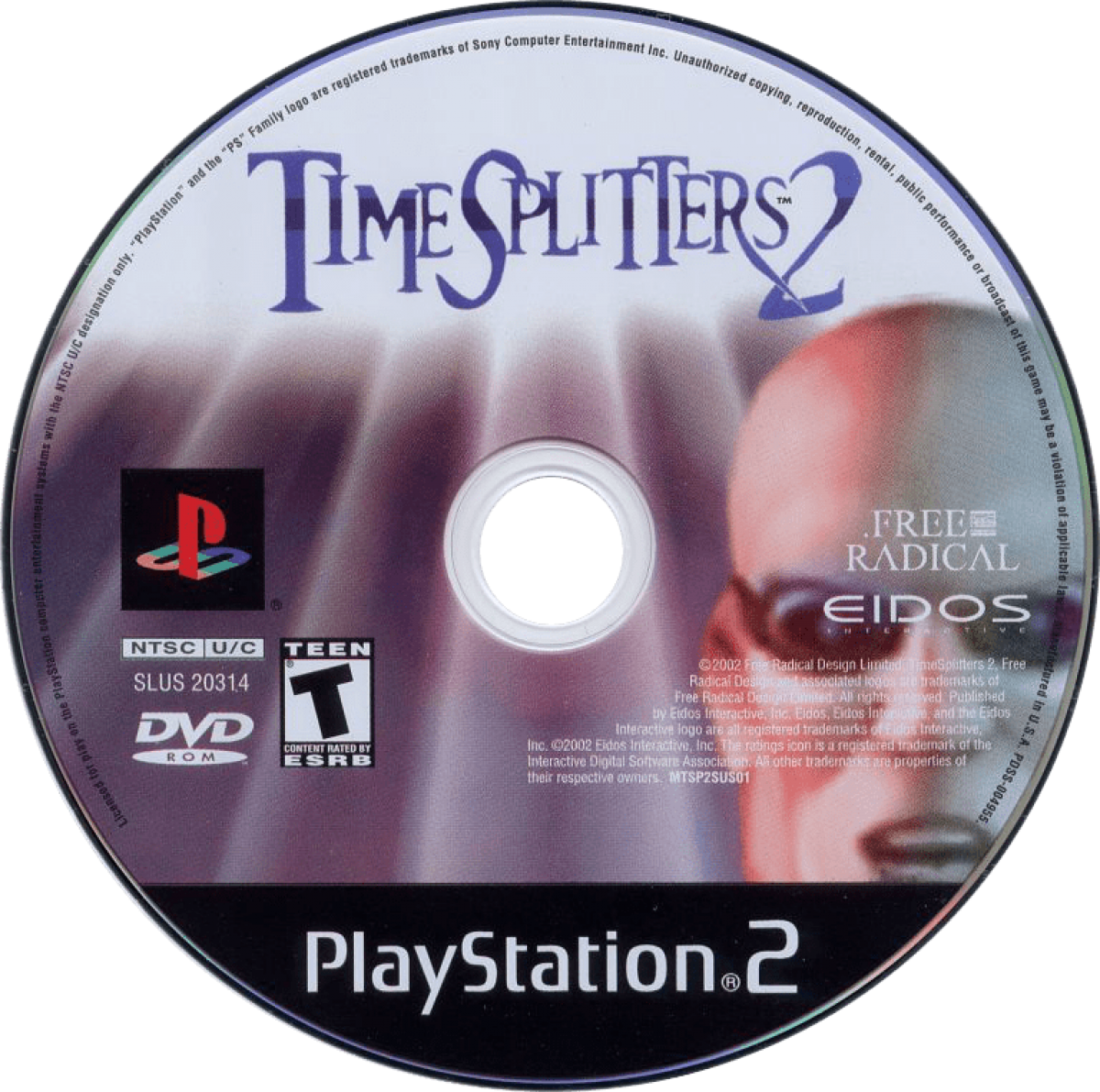 TimeSplitters 2 PS2 PlayStation 2 first person shooter game retro video game disc