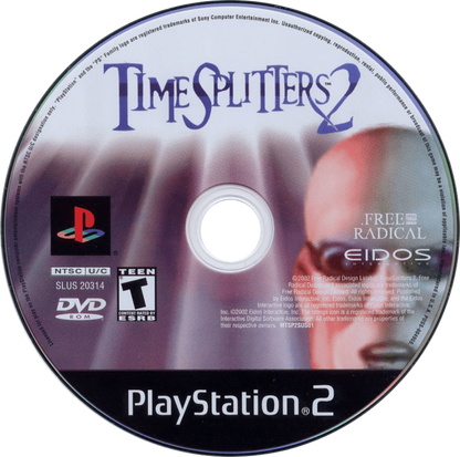 TimeSplitters 2 PS2 PlayStation 2 first person shooter game retro video game disc