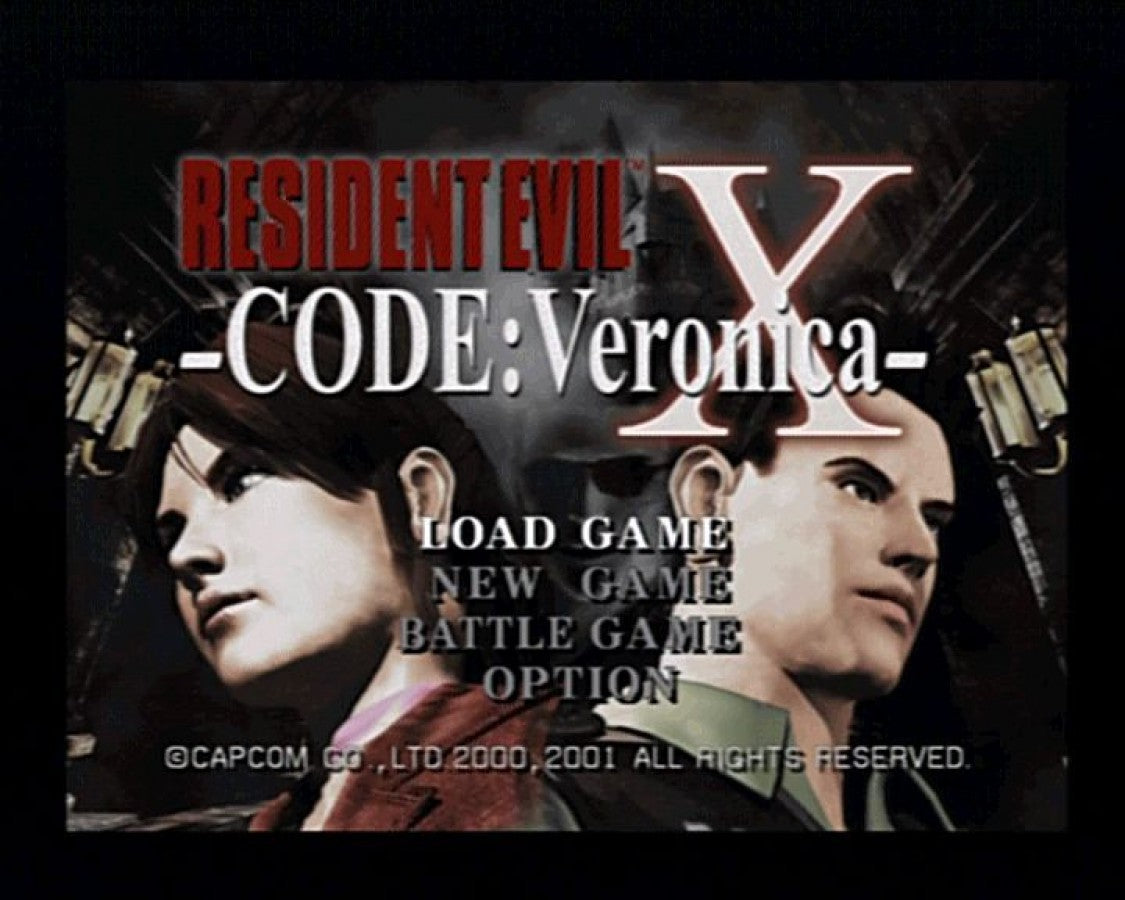 Resident Evil: Code Veronica X [Greatest Hits] – PlayStation 2 (PS2) video game title screen, survival horror game.