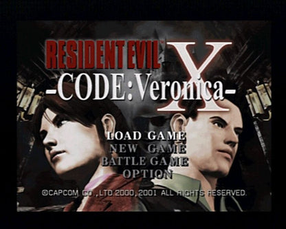 Resident Evil: Code Veronica X [Greatest Hits] – PlayStation 2 (PS2) video game title screen, survival horror game.