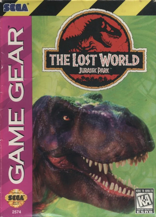 The Lost World Jurassic Park cover art for Sega Game Gear GG video game