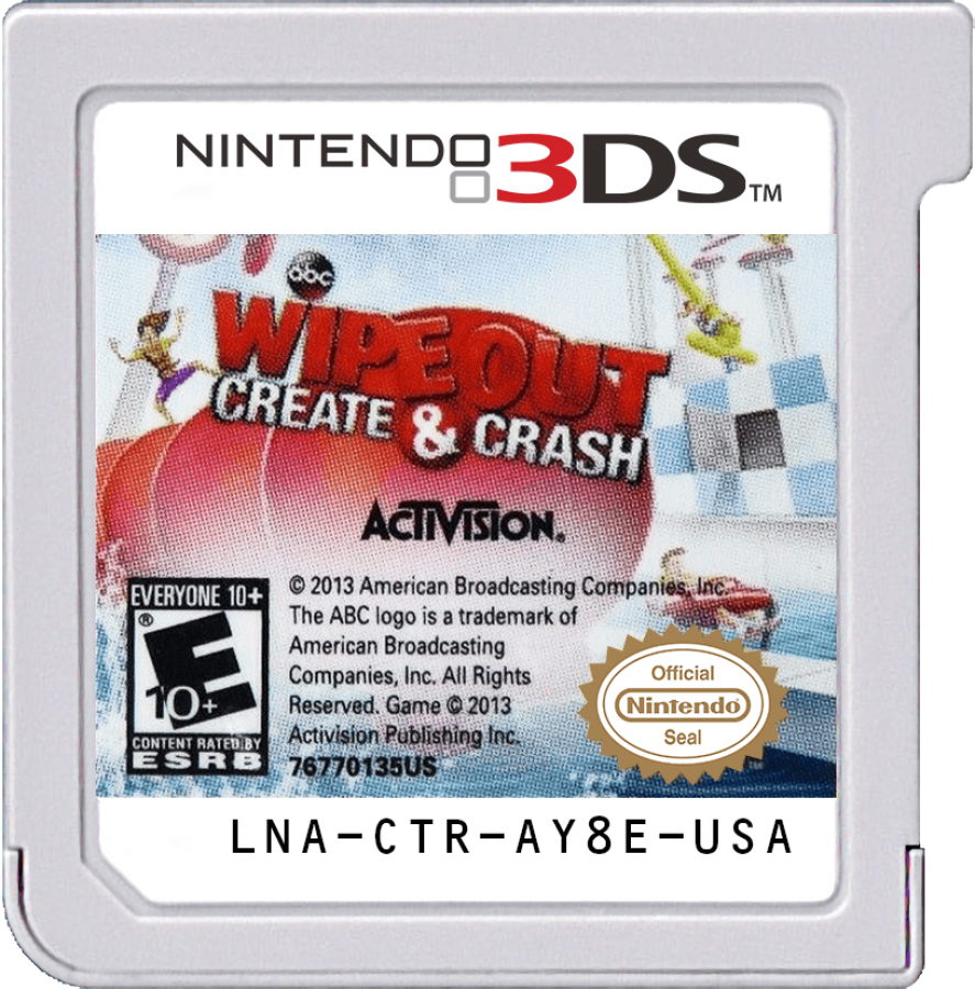 Wipeout: Create & Crash cartridge for Nintendo 3DS (3DS) party sports video game