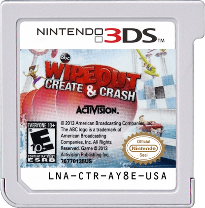 Wipeout: Create & Crash cartridge for Nintendo 3DS (3DS) party sports video game