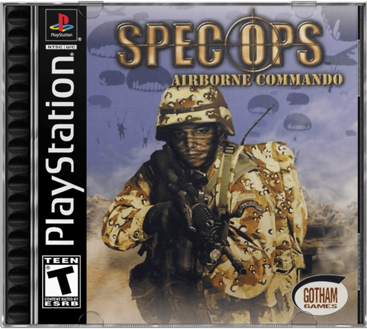 Spec Ops: Airborne Commando cover art for PlayStation 1 (PS1) video game