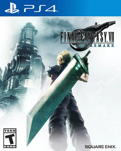 Final Fantasy VII Remake – PlayStation 4 (PS4) video game cover image, JRPG by Square Enix