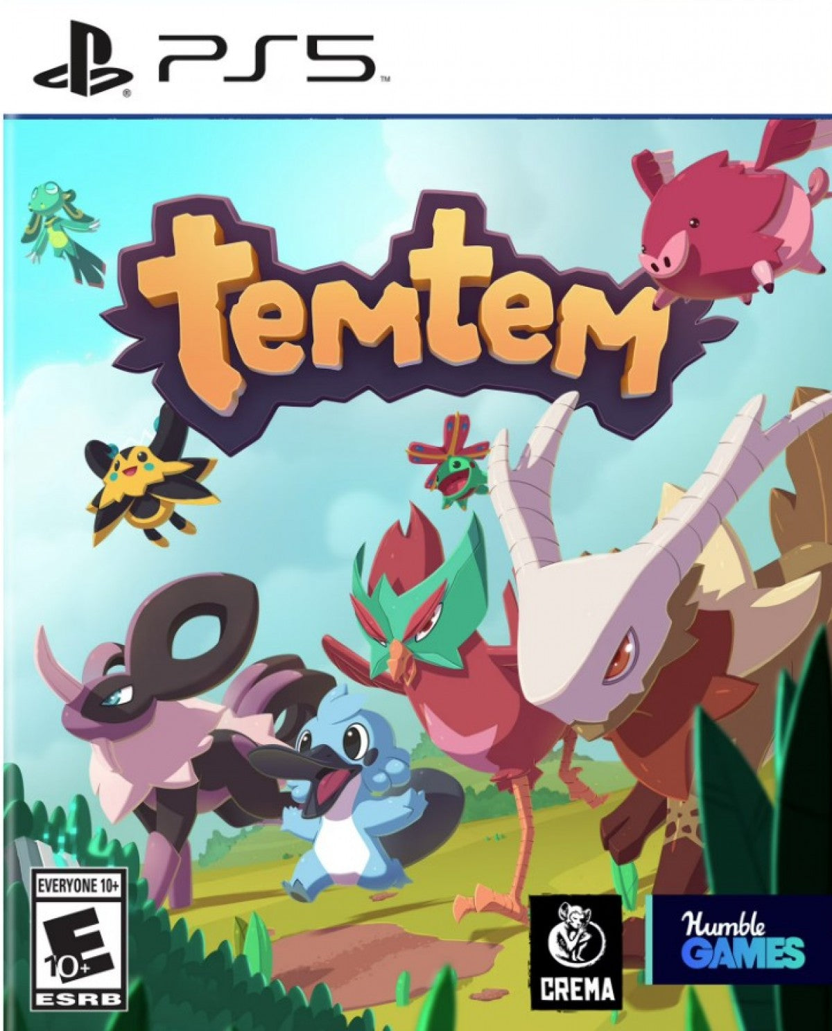 Temtem cover art for PlayStation 5 (PS5) creature-collecting RPG video game
