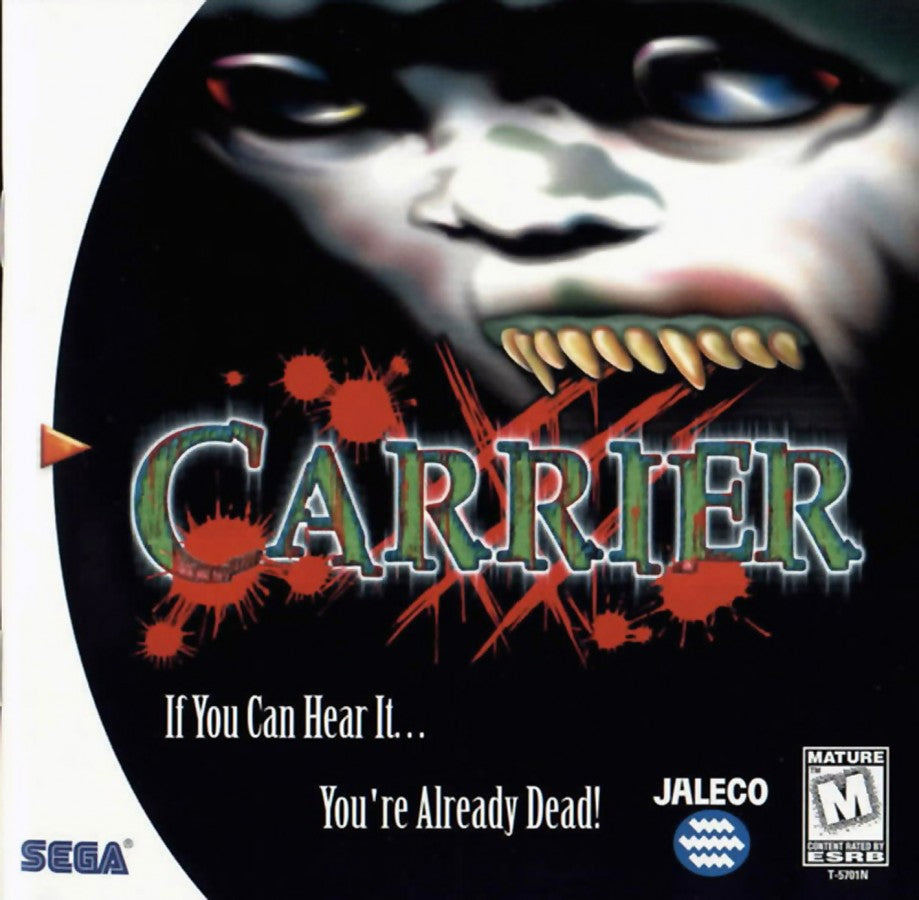 Carrier Sega Dreamcast retro video game survival horror cover art