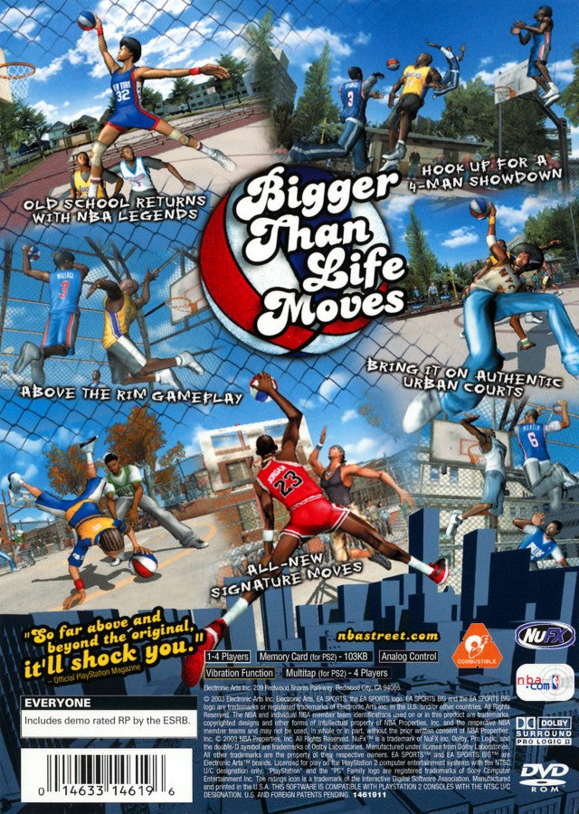 NBA Street Vol 2 [Greatest Hits] back cover art for PlayStation 2 (PS2) video game