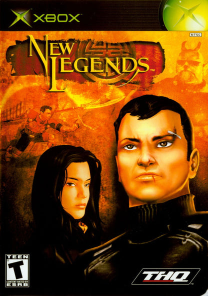 New Legends Xbox third-person action adventure video game set in futuristic China with martial arts combat and ancient prophecies front cover