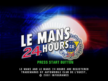 Le Mans 24 Hours title screen for Playstation 2 (PS2) video game