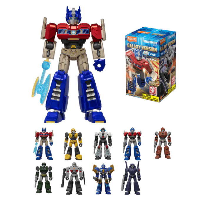 Blokees Transformers Galaxy Version 05 ONE Movie blind box collectible mini action figure snap fit robot toy Autobot Decepticon character detailed poseable display piece for fans