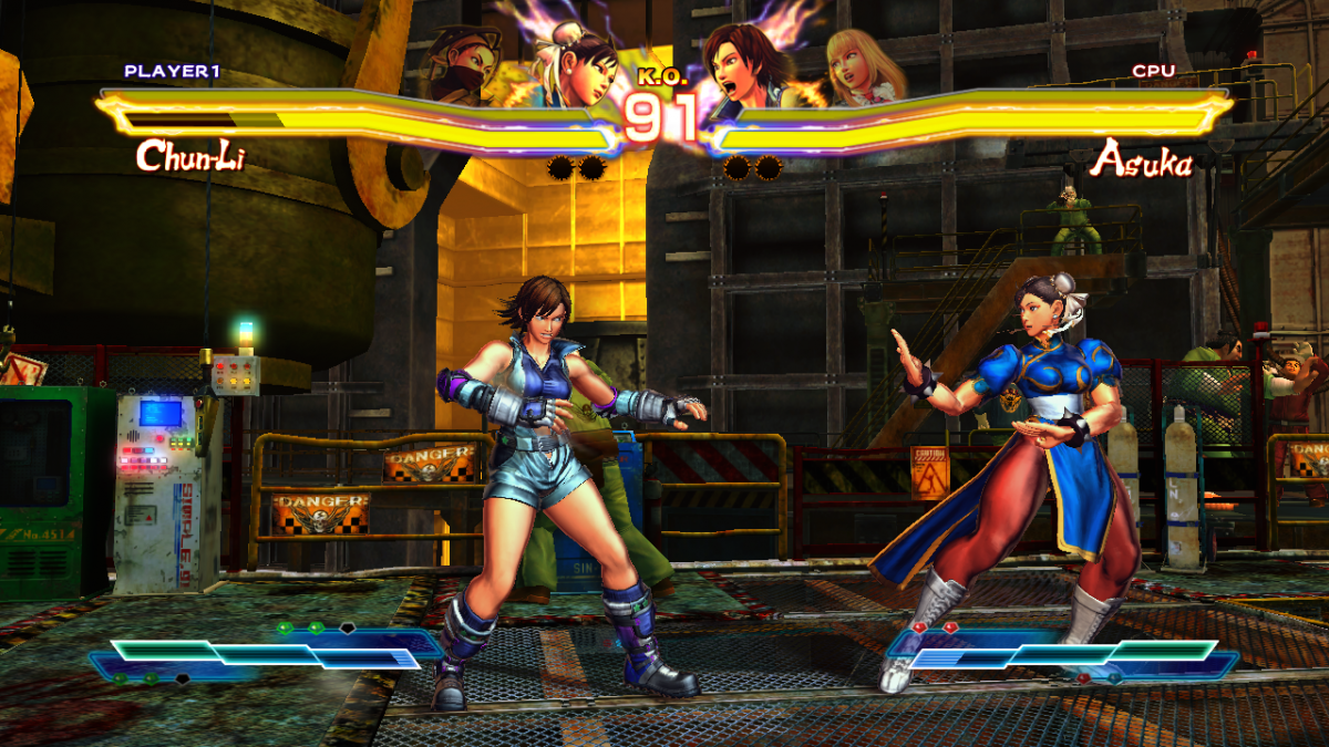 Street Fighter X Tekken for PlayStation 3 (PS3) at Gamers INC, featuring an epic crossover roster from two legendary fighting franchises with a tag-team combat system, Gem enhancements, and explosive cinematic special moves for the ultimate 2D fighter experience gameplay screenshot