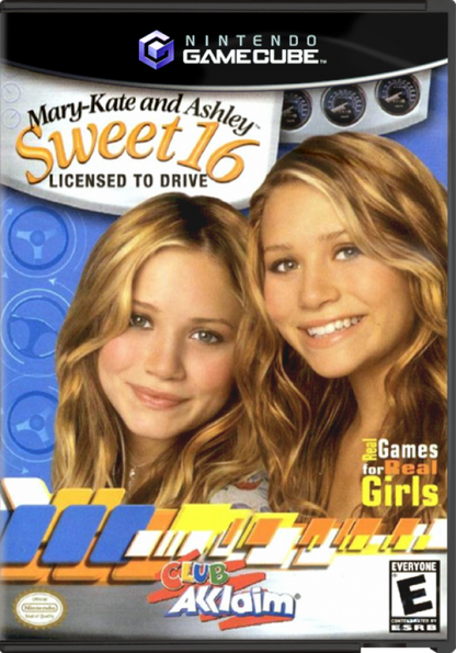 Mary-Kate and Ashley Sweet 16 Licensed to Drive cover art for Nintendo GameCube (GC) video game.