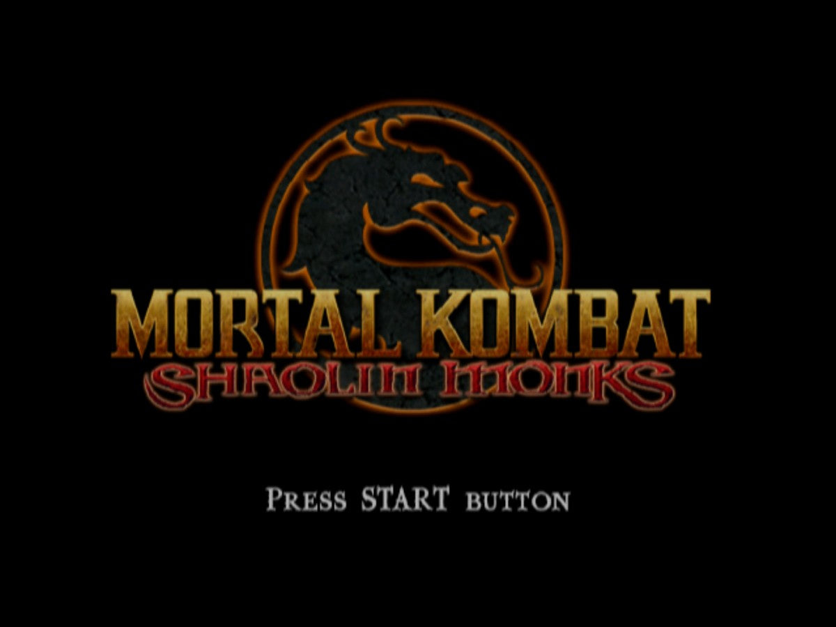 Mortal Kombat Shaolin Monks PlayStation 2 (PS2) beat em up action video game title screen