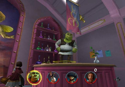 Shrek 2 Greatest Hits retro PlayStation 2 video game Shrek 2 action adventure platform puzzle solving cooperative gameplay DreamWorks movie based console title PlayStation 2 release gameplay
