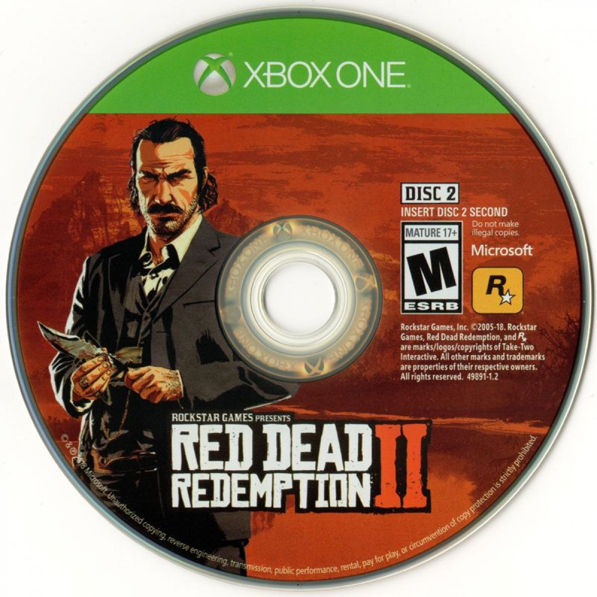 Red Dead Redemption 2 – Xbox One (XONE) disc 2 for open-world action-adventure video game