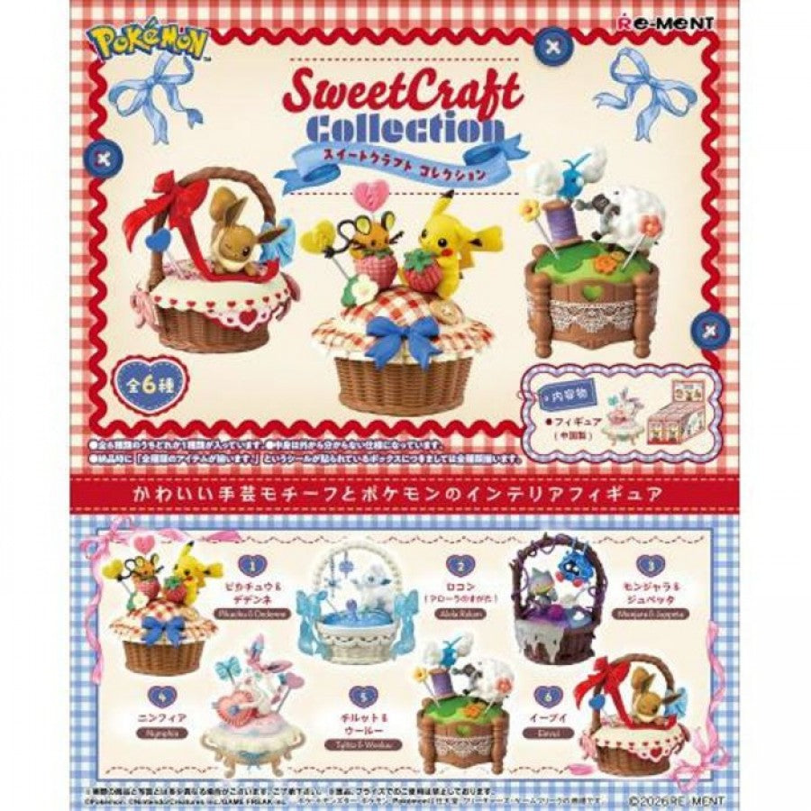 Pokemon Sweet Craft Collection Figure Blind Box Pokémon collectible figure featuring sweet themed Pokémon character design cute display figure mystery blind box collectible toy detailed character styling Pokémon collection display shelf decor and gaming merchandise collectible appeal