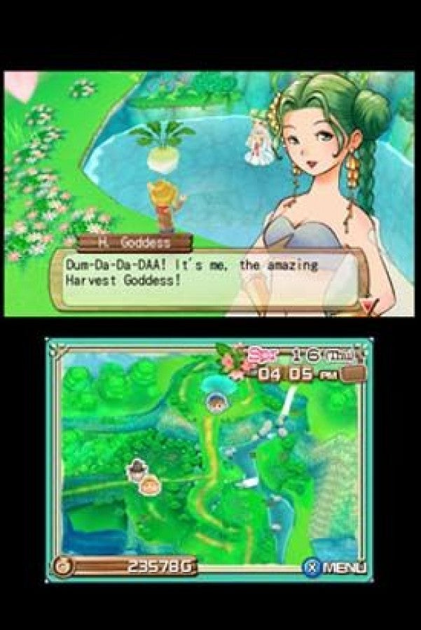 Harvest Moon A New Beginning Nintendo 3DS video game featuring farming simulation gameplay crop cultivation animal care town building character customization and life simulation adventure Nintendo 3DS handheld gaming retro video game collection collectible gaming appeal gameplay