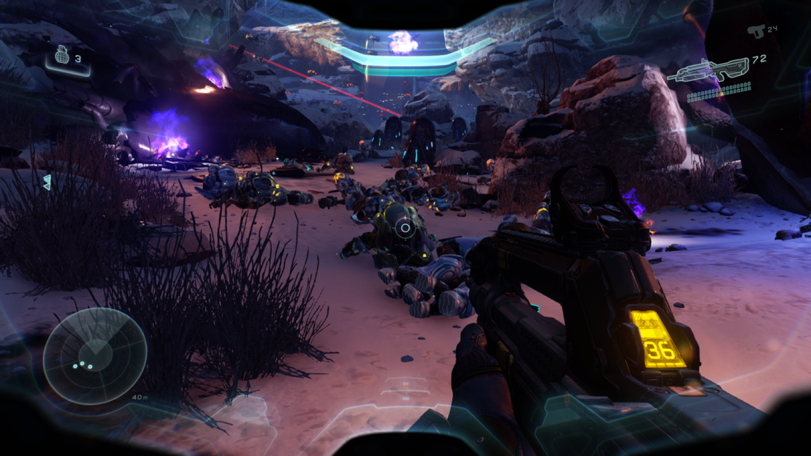 Halo 5: Guardians gameplay for Xbox One (XONE) sci-fi first-person shooter video game