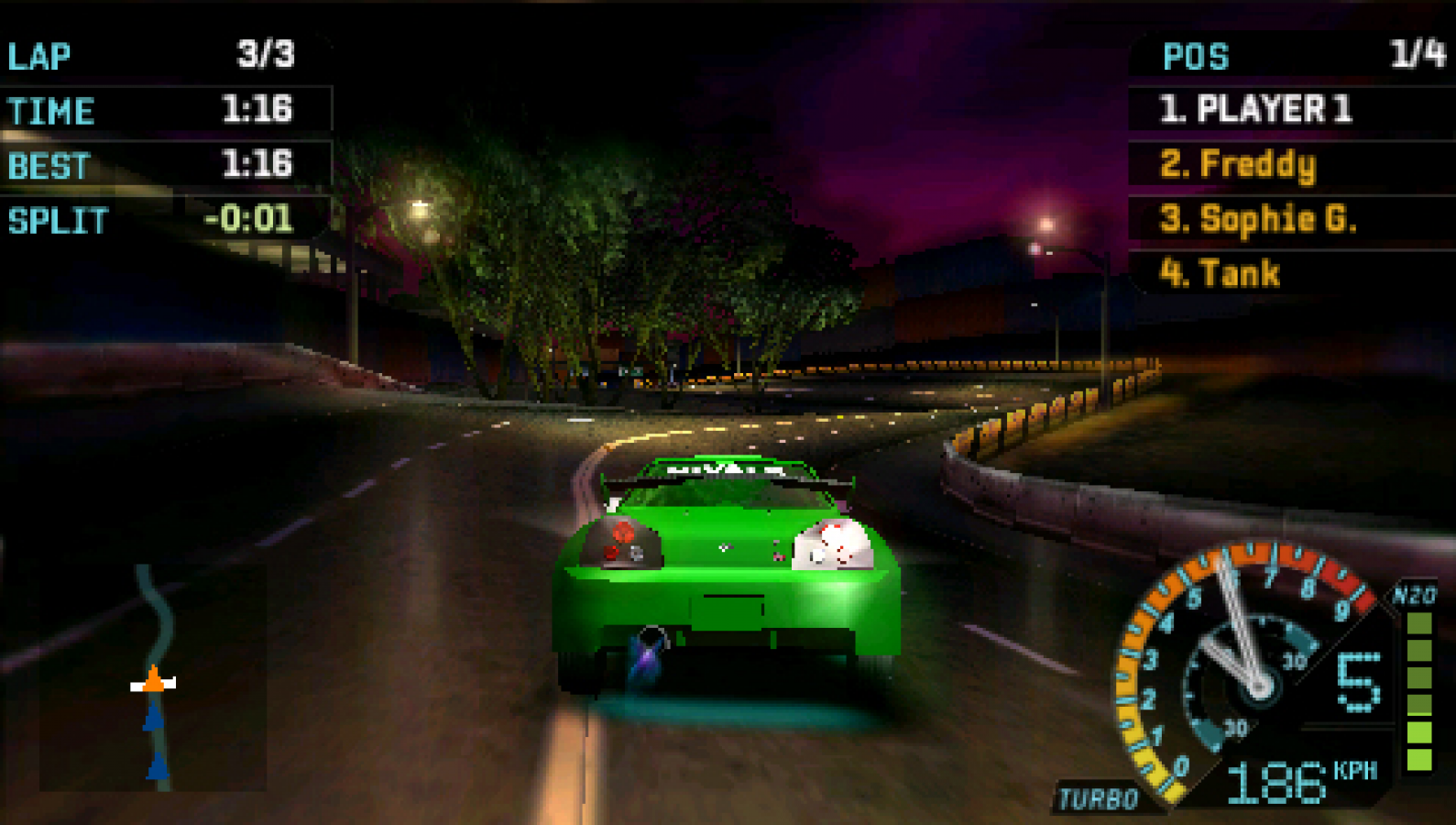 Need for Speed: Underground Rivals gameplay for PlayStation Portable (PSP) racing game