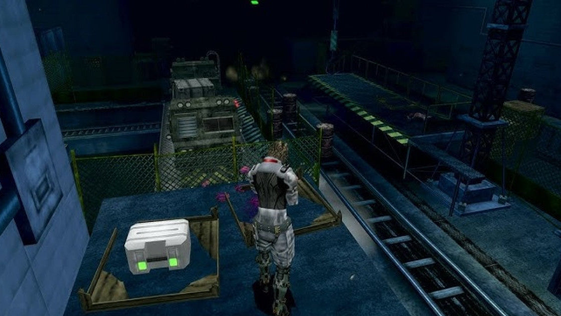 Galerians Ash PS2 Sony PlayStation 2 survival horror action game psychic powers sci fi story survival mechanics third person combat drug induced abilities atmospheric horror exploration retro gaming PlayStation 2 software video game title gameplay