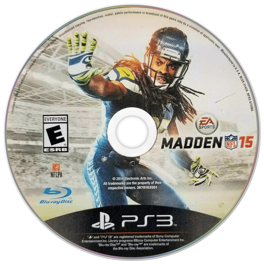 Madden NFL 15 disc art for PlayStation 3 (PS3) video game