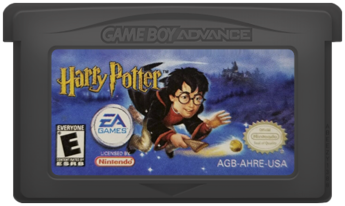 Harry Potter and the Sorcerers Stone Game Boy Advance GBA action-adventure video game based on the first film book top-down perspective spell casting potion making puzzle solving and exploring Hogwarts cartridge