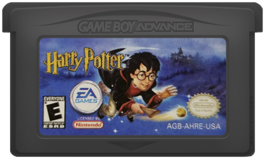 Harry Potter and the Sorcerers Stone Game Boy Advance GBA action-adventure video game based on the first film book top-down perspective spell casting potion making puzzle solving and exploring Hogwarts cartridge