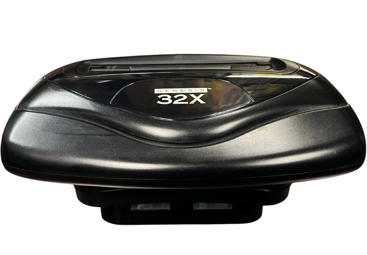 Sega 32X console add on for Sega Genesis Mega Drive 32 bit expansion module mushroom attachment retro gaming hardware cartridge based system Sega 32X gaming accessory classic Sega console add on device System