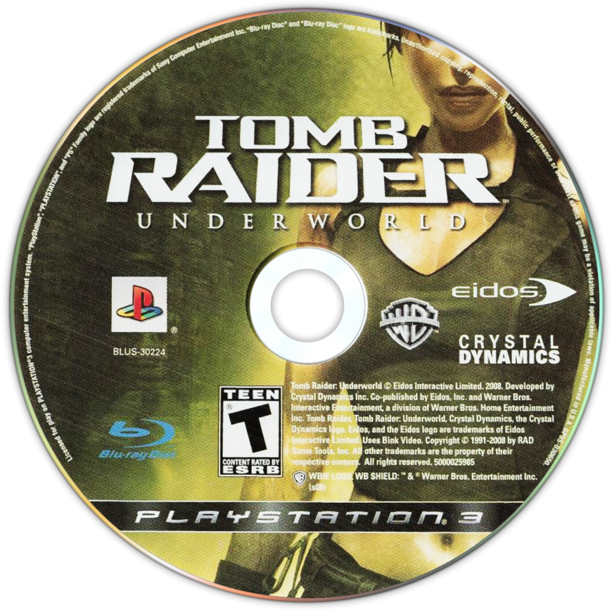 Tomb Raider Underworld PlayStation 3 PS3 for retro video game enthusiasts featuring action adventure gameplay cinematic exploration ancient tomb puzzles platforming challenges acrobatic traversal third person combat Lara Croft treasure hunting and collectible gaming appeal disc 