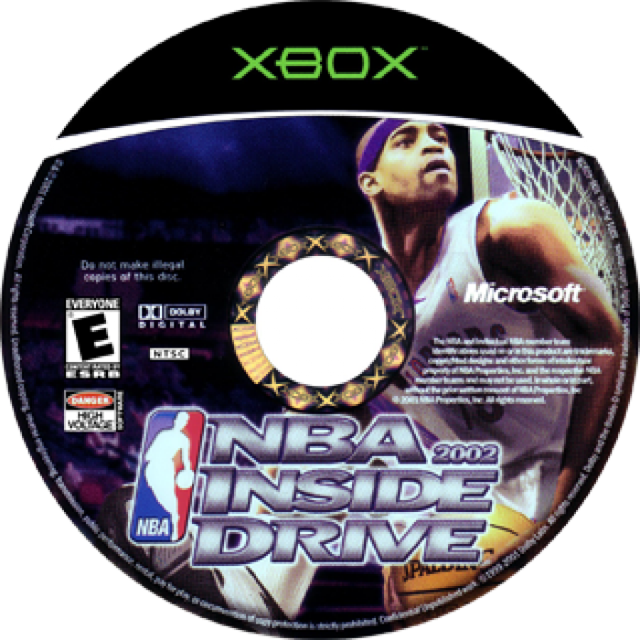 NBA Inside Drive 2002 disc for Xbox (XBOX) video game