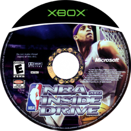 NBA Inside Drive 2002 disc for Xbox (XBOX) video game