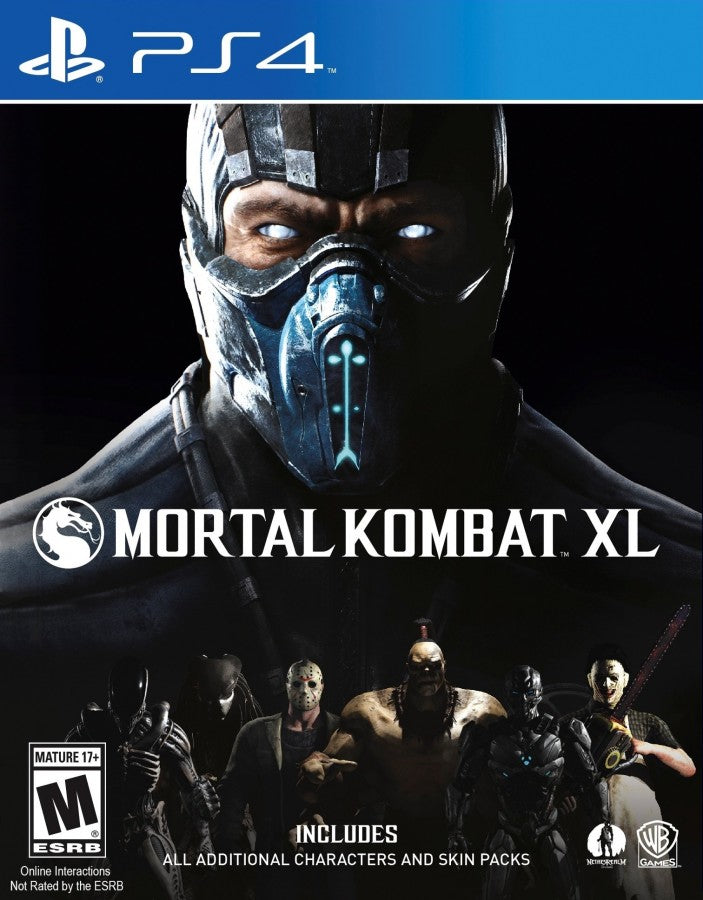 Mortal Kombat XL – PlayStation 4 (PS4) video game cover art, fighting game with intense brutal combat and iconic characters